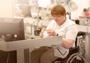 A man sitting in wheelchair